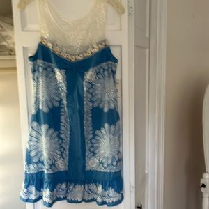 NWT Free People sleeveless dress w sheer chest/shoulder